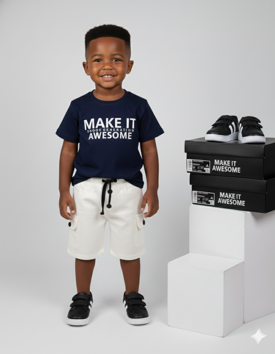 Tee-shirt+culotte cargo en coton